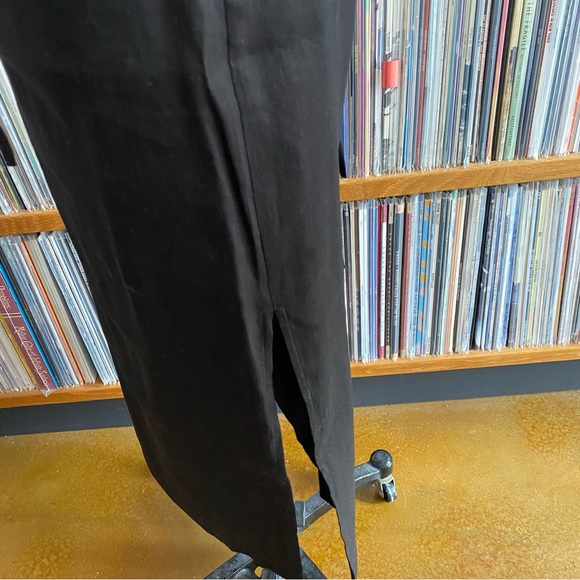 NWOT MODERN CITIZEN Black Linen Backless Dress - size SMALL - Picture 6 of 8